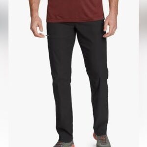 Eddie Bauer Men’s Rainer tech pants.Men's Black Straight-Leg Pants